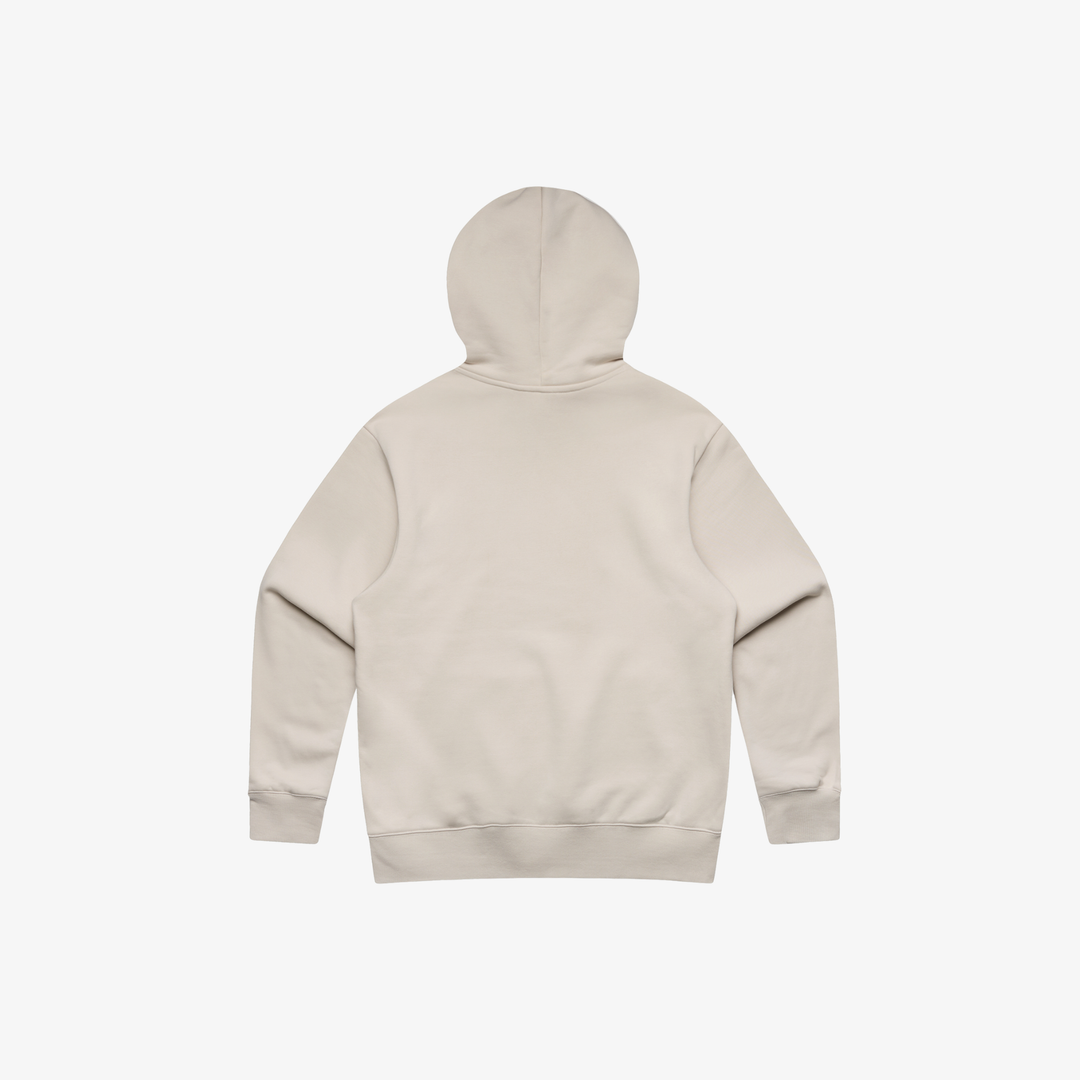 REWIND EMBLEM HOODIE - BONE