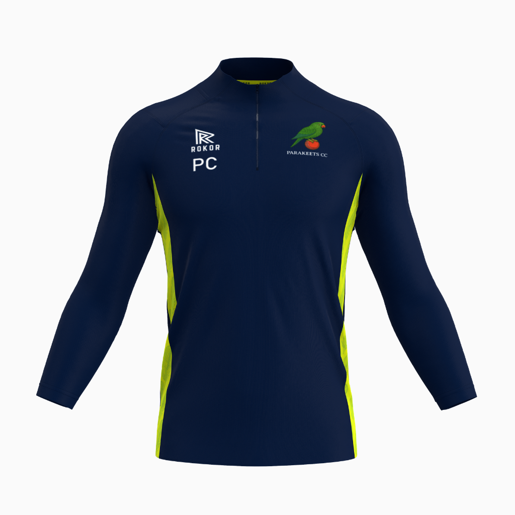 Parakeets Cricket Club 1/4 Zip Top - Front