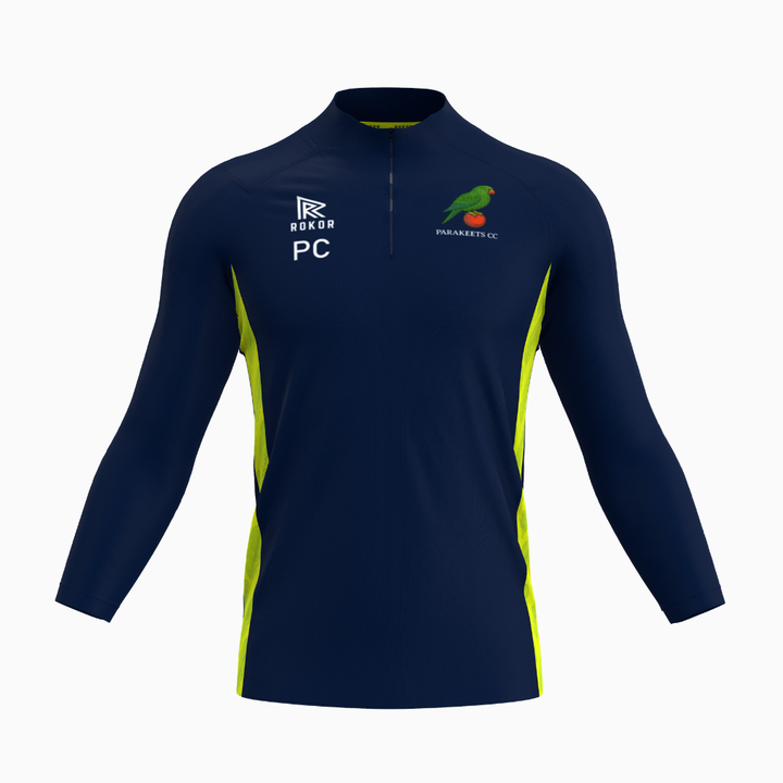 Parakeets Cricket Club 1/4 Zip Top - Front