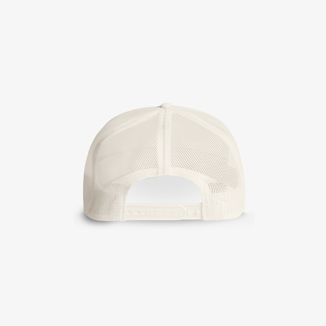 SCRIPT TRUCKER CAP - ECRU/CREAM